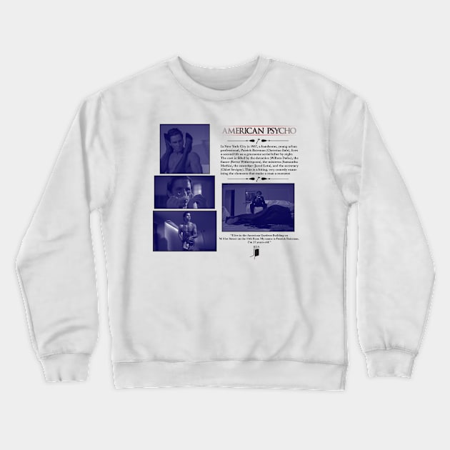 American Psycho Synopsis Design Crewneck Sweatshirt by Black Door Apparel 